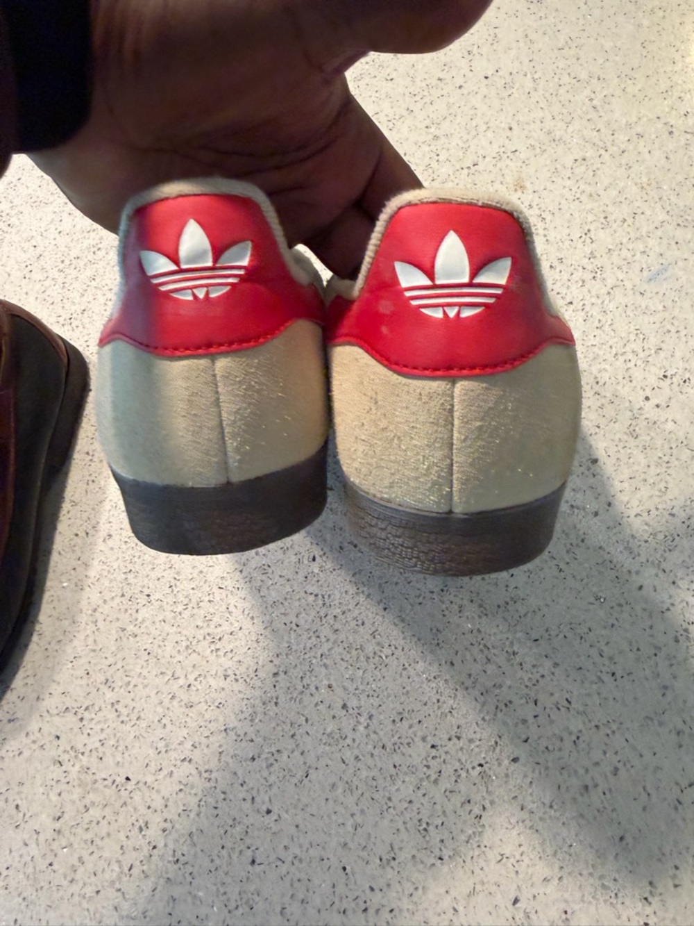 adidas gazelle Suede Sneakers with Red Heel Tab 11.5